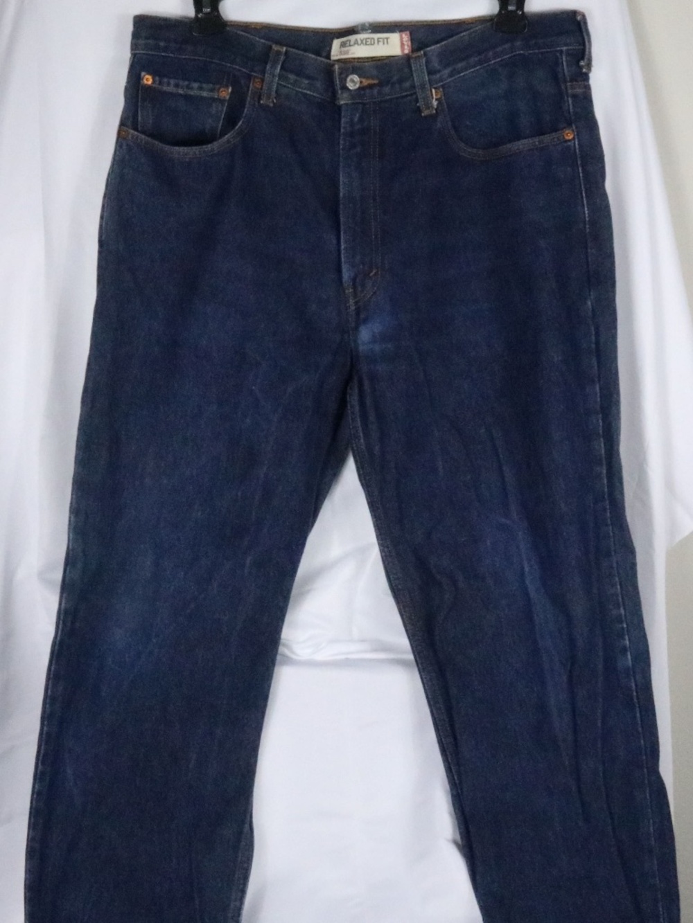 Levis 550 Jeans Mens 38x32 Blue Red Tab Relaxed Fit Straight Leg High Rise Denim